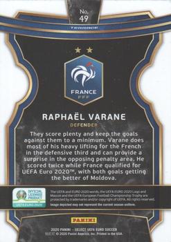 2020 Panini Select UEFA Euro #49 Raphael Varane Back