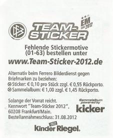 2012 Ferrero EM 2012 DFB Stars - Kinder Riegel #7 Per Mertesacker Back