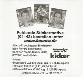 2010 Ferrero Goal DFB WM #17 Andreas Beck Back