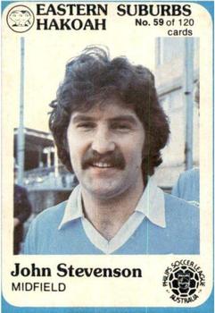1978 Scanlens Philips Soccer League Australia #59 John Stevenson Front