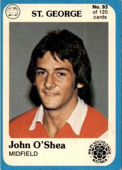 1978 Scanlens Philips Soccer League Australia #93 John O'Shea Front