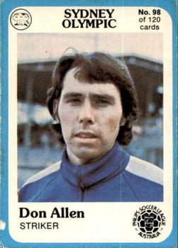 1978 Scanlens Philips Soccer League Australia #98 Don Allan Front