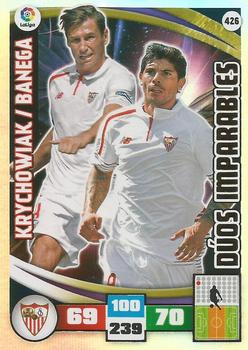 2015-16 Panini Adrenalyn XL Liga BBVA #426 Grzegorz Krychowiak / Ever Banega Front