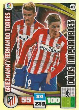 2015-16 Panini Adrenalyn XL Liga BBVA #429 Antoine Griezmann / Fernando Torres Front