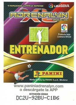 2015-16 Panini Adrenalyn XL Liga BBVA #477 Abelardo Fernandez Back