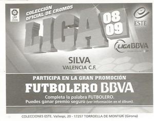 2008-09 Panini Este Spanish Liga #435 David Silva Back