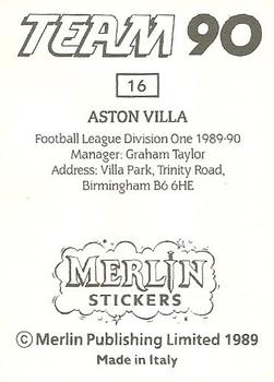 1990 Merlin Team 90 #16 Badge Back