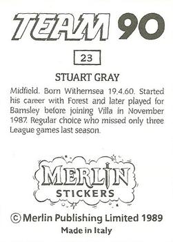 1990 Merlin Team 90 #23 Stuart Gray Back