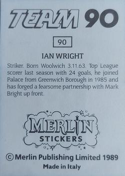 1990 Merlin Team 90 #90 Ian Wright Back