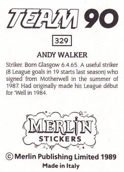 1990 Merlin Team 90 #329 Andy Walker Back