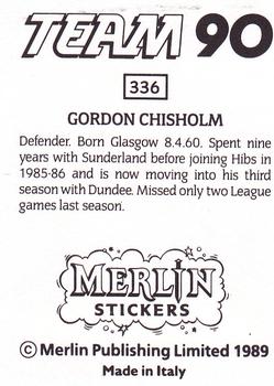 1990 Merlin Team 90 #336 Gordon Chisholm Back