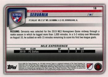 2020 Bowman MLS #18 Brandon Servania Back