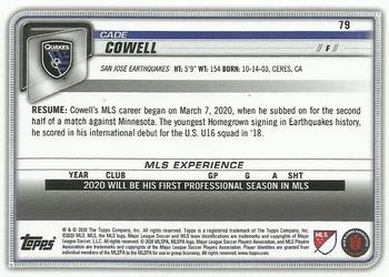 2020 Bowman MLS #79 Cade Cowell Back