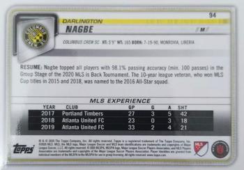 2020 Bowman MLS #94 Darlington Nagbe Back
