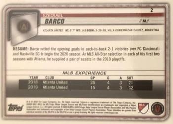 2020 Bowman MLS - Blue #2 Ezequiel Barco Back