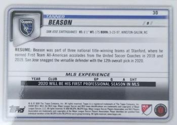 2020 Bowman MLS - Blue #30 Tanner Beason Back