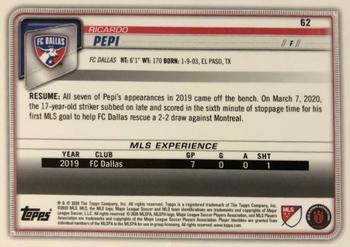 2020 Bowman MLS - Blue #62 Ricardo Pepi Back