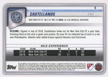 2020 Bowman MLS - Yellow #6 Valentin Castellanos Back