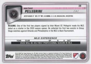 2020 Bowman MLS - Yellow #38 Matias Pellegrini Back