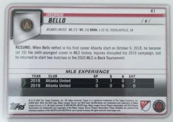 2020 Bowman MLS - Yellow #41 George Bello Back