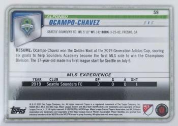 2020 Bowman MLS - Yellow #59 Alfonso Ocampo-Chavez Back