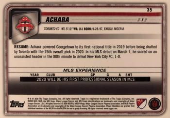 2020 Bowman MLS - Orange #35 Achara Back