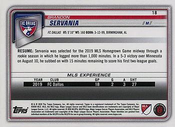 2020 Bowman MLS - Red #18 Brandon Servania Back