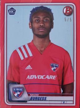 2020 Bowman MLS - Red #32 Nkosi Burgess Front