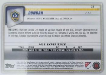 2020 Bowman MLS - Red #72 Cameron Dunbar Back