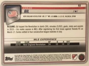 2020 Bowman MLS - Red #93 Carles Gil Back