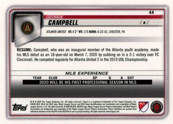 2020 Bowman MLS - Rainbow Foil #44 George Campbell Back