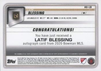 2020 Bowman MLS - Autographs #AU-LB Latif Blessing Back