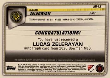 2020 Bowman MLS - Autographs #AU-LZ Lucas Zelarayan Back