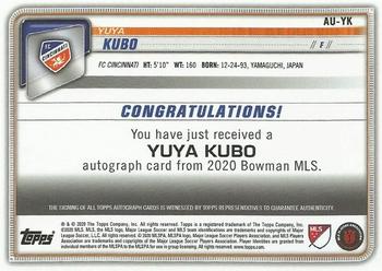 2020 Bowman MLS - Autographs #AU-YK Yuya Kubo Back