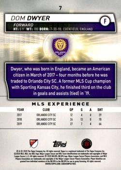 2020 Topps MLS #7 Dom Dwyer Back