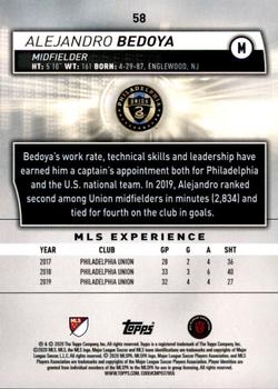 2020 Topps MLS #58 Alejandro Bedoya Back