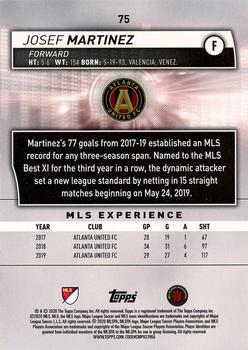 2020 Topps MLS #75 Josef Martinez Back