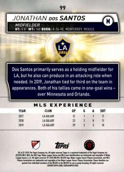 2020 Topps MLS #99 Jonathan dos Santos Back