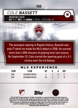 2020 Topps MLS #100 Cole Bassett Back