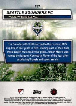 2020 Topps MLS #137 Seattle Sounders FC Back