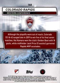 2020 Topps MLS #144 Colorado Rapids Back