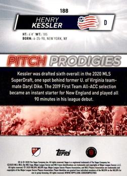 2020 Topps MLS #188 Henry Kessler Back