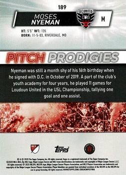 2020 Topps MLS #189 Moses Nyeman Back