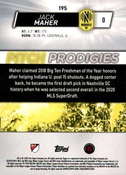 2020 Topps MLS #195 Jack Maher Back