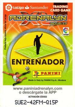 2016-17 Panini Adrenalyn XL LaLiga Santander #479 Jose Luis Mendilibar Back
