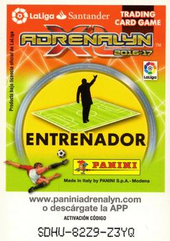 2016-17 Panini Adrenalyn XL LaLiga Santander #487 Eusebio Sacristán Back
