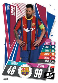 2020-21 Topps Match Attax UEFA Champions League #BAR18 Lionel Messi Front