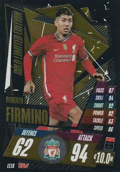 2020-21 Topps Match Attax UEFA Champions League - Limited Edition Gold #LE1G Roberto Firmino Front