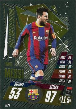 2020-21 Topps Match Attax UEFA Champions League - Limited Edition Gold #LE2G Lionel Messi Front