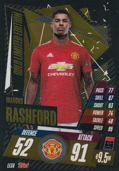 2020-21 Topps Match Attax UEFA Champions League - Limited Edition Gold #LE3G Marcus Rashford Front
